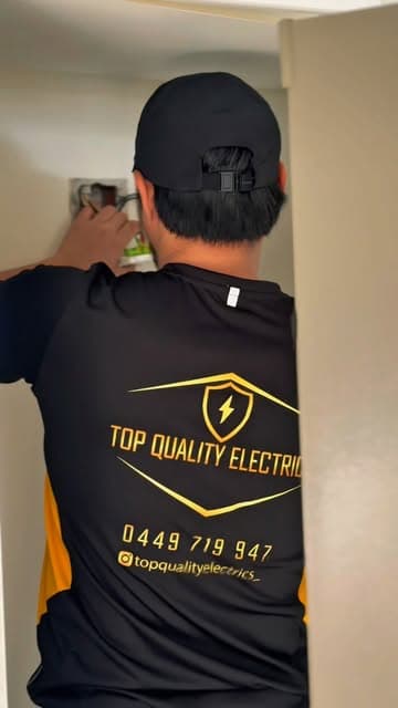 Top Quality Electrics electrician completing a residential cable installation